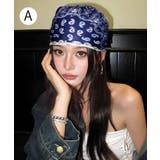 レトロ総柄スクエア型首巻きスカーフ マルチクロス 韓国風 | SUNSHINE CLOSET | 詳細画像3