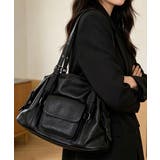 フロントポケットボストンショルダーバッグ上品大人 通勤通学韓国風 Y2Kかばん | SUNSHINE CLOSET | 詳細画像2 