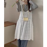 シアーロングキャミソールレディース レイヤード重ね着コーデ ギャザーキャミ | SUNSHINE CLOSET | 詳細画像1 