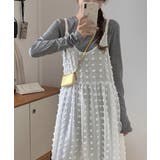 シアーロングキャミソールレディース レイヤード重ね着コーデ ギャザーキャミ | SUNSHINE CLOSET | 詳細画像10 