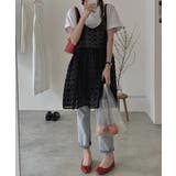 シアーロングキャミソールレディース レイヤード重ね着コーデ ギャザーキャミ | SUNSHINE CLOSET | 詳細画像2 
