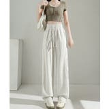 ワイドパンツレディースきれいめ春夏秋 おしゃれパンツカジュアル楽ちんパンツウエス… | SUNSHINE CLOSET | 詳細画像6