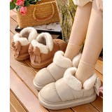 もこもこブーツ冬用靴レディース暖かい中綿ブーツラウンドトゥ軽量フラットシューズ韓… | SUNSHINE CLOSET | 詳細画像14 