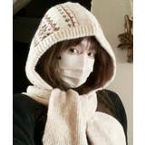 ノルディック柄バラクラバ レトロジャガード柄可愛いニット帽 韓国風暖かい | SUNSHINE CLOSET | 詳細画像1 