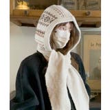 ノルディック柄バラクラバ レトロジャガード柄可愛いニット帽 韓国風暖かい | SUNSHINE CLOSET | 詳細画像11 