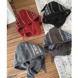 ノルディック柄バラクラバ レトロジャガード柄可愛いニット帽 韓国風暖かい | SUNSHINE CLOSET | 詳細画像25 