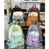大容量 配色ドローストリングリュックレディース 軽量ナイロンバッグ | SUNSHINE CLOSET | 詳細画像18 