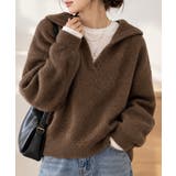 ゆったり無地セーター長袖ニットプルオーバー大人カジュアルきれいめニットトップスレ… | SUNSHINE CLOSET | 詳細画像17 