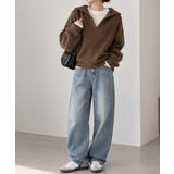 ゆったり無地セーター長袖ニットプルオーバー大人カジュアルきれいめニットトップスレ… | SUNSHINE CLOSET | 詳細画像18 