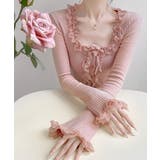 レディース華やかラッフル前開きニットトップスコンパクト丈 大人可愛いセーターショ… | SUNSHINE CLOSET | 詳細画像20 