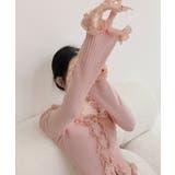 レディース華やかラッフル前開きニットトップスコンパクト丈 大人可愛いセーターショ… | SUNSHINE CLOSET | 詳細画像21 