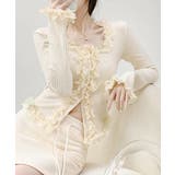 レディース華やかラッフル前開きニットトップスコンパクト丈 大人可愛いセーターショ… | SUNSHINE CLOSET | 詳細画像9 