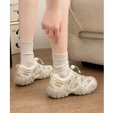 レディース 透かしアウトドアスニーカーボリュームソールストリート靴 メッシュトレ… | SUNSHINE CLOSET | 詳細画像7