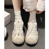 レディース 透かしアウトドアスニーカーボリュームソールストリート靴 メッシュトレ… | SUNSHINE CLOSET | 詳細画像9