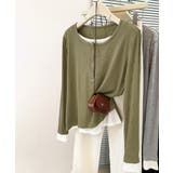 フェイクレイヤードトップス秋服長袖Tシャツレディース大人カジュアル韓国風tops… | SUNSHINE CLOSET | 詳細画像15 