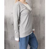 フェイクレイヤードトップス秋服長袖Tシャツレディース大人カジュアル韓国風tops… | SUNSHINE CLOSET | 詳細画像25 