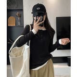 フェイクレイヤードトップス秋服長袖Tシャツレディース大人カジュアル韓国風tops… | SUNSHINE CLOSET | 詳細画像6 