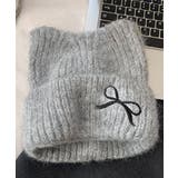レディース暖かい猫耳ニット帽子 大人可愛い 折り返しニットキャップ | SUNSHINE CLOSET | 詳細画像27