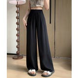 綿麻ワイドパンツ レディース きれいめ | ANGELCLOSET | 詳細画像1