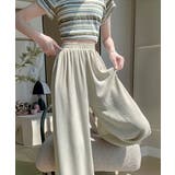 綿麻ワイドパンツ レディース きれいめ | ANGELCLOSET | 詳細画像4