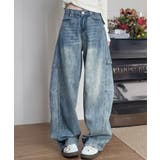 グラデーションデニムレディース ゆったりデニムパンツカジュアル 大人可愛いジーン… | SUNSHINE CLOSET | 詳細画像1 