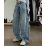 グラデーションデニムレディース ゆったりデニムパンツカジュアル 大人可愛いジーン… | SUNSHINE CLOSET | 詳細画像5 