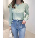 タックスリーブブラウス長袖韓国風トップス | SUNSHINE CLOSET | 詳細画像4 