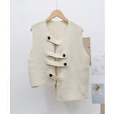 ニットベスト前開きノースリーブトップス冬 | SUNSHINE CLOSET | 詳細画像9