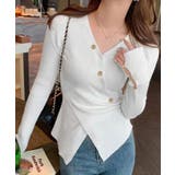 カシュクールニットトップス韓国風セーター | SUNSHINE CLOSET | 詳細画像1 