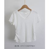 サイドギャザーtシャツ半袖トップス韓国風 | ANGELCLOSET | 詳細画像15