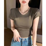 サイドギャザーtシャツ半袖トップス韓国風 | ANGELCLOSET | 詳細画像7