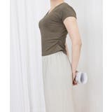 サイドギャザーtシャツ半袖トップス韓国風 | ANGELCLOSET | 詳細画像9