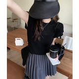 フレンチスリーブサマーニットトップス夏服 | SUNSHINE CLOSET | 詳細画像3 