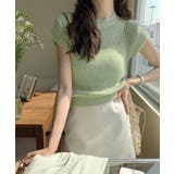 フレンチスリーブサマーニットトップス夏服 | SUNSHINE CLOSET | 詳細画像8 