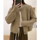 暖かいケーブル編みニットカーディガン秋冬 | SUNSHINE CLOSET | 詳細画像5