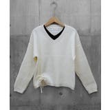 Vネックリブニットトップス 暖かいニット | SUNSHINE CLOSET | 詳細画像14 