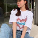 ホワイト | 半袖Tシャツ レディース 可愛い | ANGELCLOSET