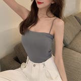 ダークグレー | カップ付き インナーキャミソール 韓国風 | SUNSHINE CLOSET