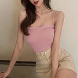 ピンク | カップ付き インナーキャミソール 韓国風 | SUNSHINE CLOSET