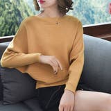 キャメル | ニットトップス ボートネック長袖 | SUNSHINE CLOSET