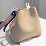 ベージュ | バケツバッグ レディース バイカラー | ANGELCLOSET