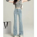 フリンジ フレアパンツ デニムパンツ | SUNSHINE CLOSET | 詳細画像1