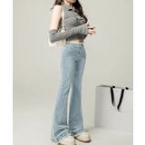 フリンジ フレアパンツ デニムパンツ | SUNSHINE CLOSET | 詳細画像2