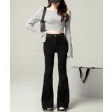 フリンジ フレアパンツ デニムパンツ | SUNSHINE CLOSET | 詳細画像4