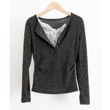 レース付リブニットトップス Vネック長袖 | SUNSHINE CLOSET | 詳細画像13 