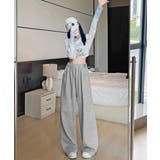 ハイウエストイージーパンツ 着やせボトムス ゆったり韓国風リラックスパンツ | SUNSHINE CLOSET | 詳細画像11 