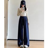ハイウエストイージーパンツ 着やせボトムス ゆったり韓国風リラックスパンツ | SUNSHINE CLOSET | 詳細画像13 