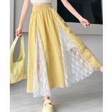 レース切り替え ロングチェック柄スカート | SUNSHINE CLOSET | 詳細画像1 