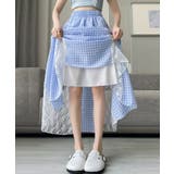 レース切り替え ロングチェック柄スカート | SUNSHINE CLOSET | 詳細画像3 