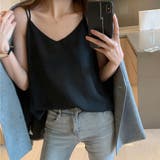 ブラック | シフォン キャミソール バッククロス | SUNSHINE CLOSET